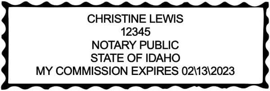 Idaho Rectangular Notary Stamp | Official State Notary Stamp | Official Seals | Meets State Specifications (Idaho, Rectangular Stamp)