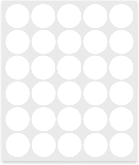 0.75 Inch Removable Color Code Dot Sticker Round Labels,Garage Sale Stickers Price Tags Label Blank Yard Sale Circle Dot Stickers Removable Writable Not Blurry (1050 Pack,White)