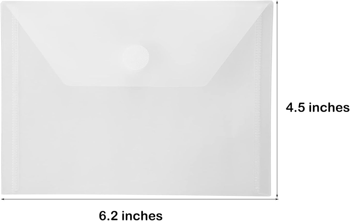 4x6 Plastic Envelopes Hook Loop Closure Coupon Receipt Storage Holder 10 Pack (10 Pack)