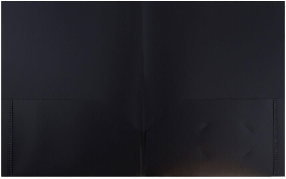 JAM PAPER Plastic 2 Pocket POP Folders - Durable School Folders - Black - 3/Pack