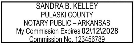 Arkansas Rectangular Notary Stamp | Official State Notary Stamp | Official Seals | Meets State Specifications (Arkansas, Rectangular Stamp)