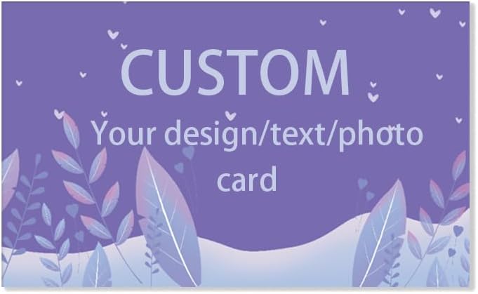 100pcs custom business cards thank you cards with logo picture 300gsm coated paper laminate two-sided printed (style 13)
