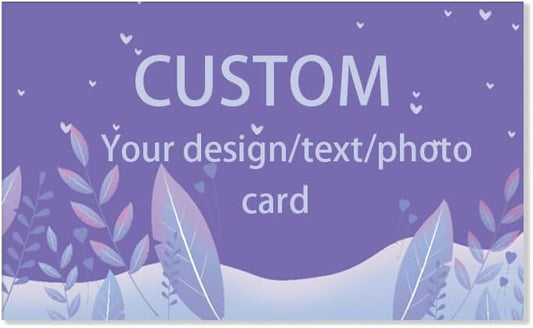 100pcs custom business cards thank you cards with logo picture 300gsm coated paper laminate two-sided printed (style 13)