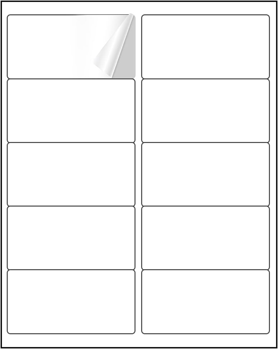 2” x 4” Shipping Address Labels 20000 Labels, BESTIKER 2x4 Printable Labels for Laser Inkjet Printers, White Sticker Mailing Labels for Package Envelopes (10 Labels/Sheet, 2000 Sheets)