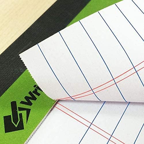 KAISA White Legal Pads Writing Pads Recycled Paper, 8.5"x14" Wide Ruled Lined Paper Perforated 50 sheets Hard Back Notepads Large Legal Pad Writing Tablet For Office Supplies (White 12pads)