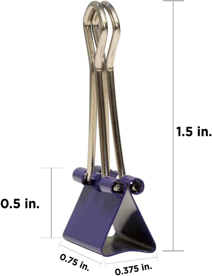 JAM PAPER Colorful Binder Clips - Small - 3/4 Inch (19 mm) - Assorted Binderclips - 6 Packs of 25