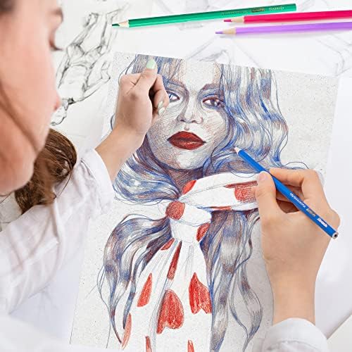 48 Pack Colored Pencils for Adult Coloring Books, Soft Core, Art Drawing Pencils for Artists Kids Beginners, Coloring Pencils Set with Sharpener for Coloring, Sketching, Painting