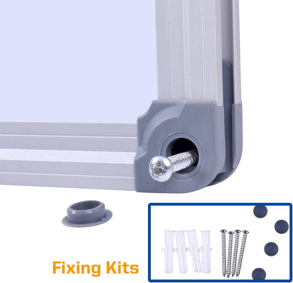 2 Pack 36" x 24" Magnetic Dry Erase Board with Removable Marker Tray| Commercial Quality Wall-Mounted Aluminum Message Presentation White Board for Kids, Students & Teachers