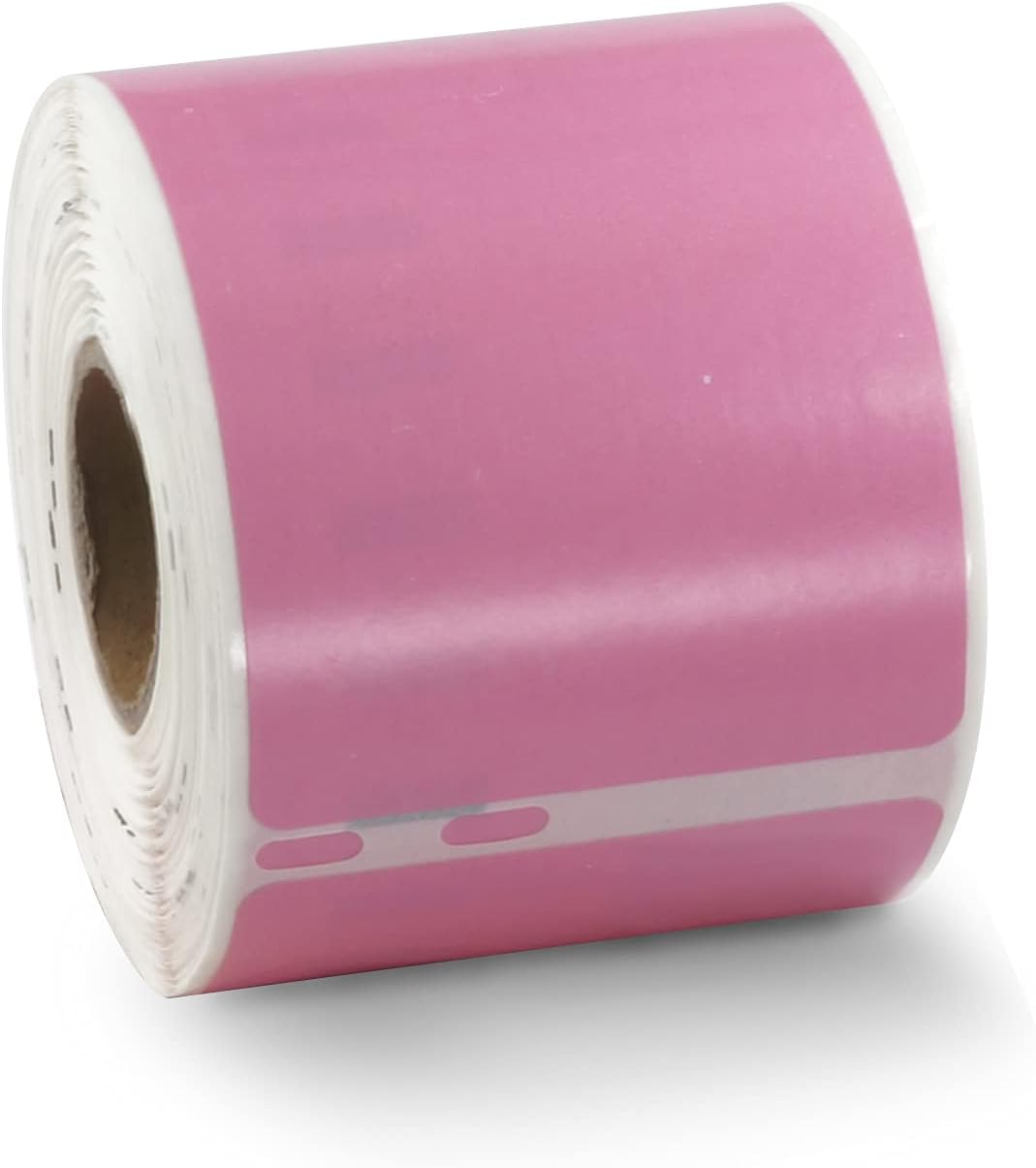BETCKEY Colored Labels Compatible with Dymo 30323 (2-1/8" x 4") Name Badge Labels, Compatible for Dymo LabelWriter Thermal 450, 4XL & Zebra Desktop Printers [1 Roll, Pink]