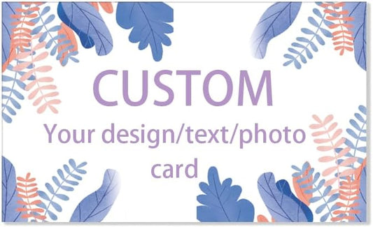 100pcs custom business cards thank you cards with logo picture 300gsm coated paper laminate two-sided printed (style 1)