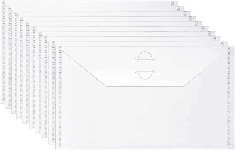 5.9 x 9.9 inch Large Stamp & Die Storage Pockets Resealable Clear Plastic Seal Bags Storage Case for Cutting Dies Stencil Album Stamp Crafts for DIY Scrapbooking Paper Card Craft Cutting Die