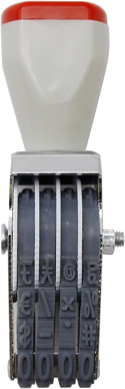 4 Digit Number Stamp,Adjustable Digit Rubber Changeable Number Stamp Numerical Stamp Multi- Functional Creative Price Tag Rotating Number Symbol Business