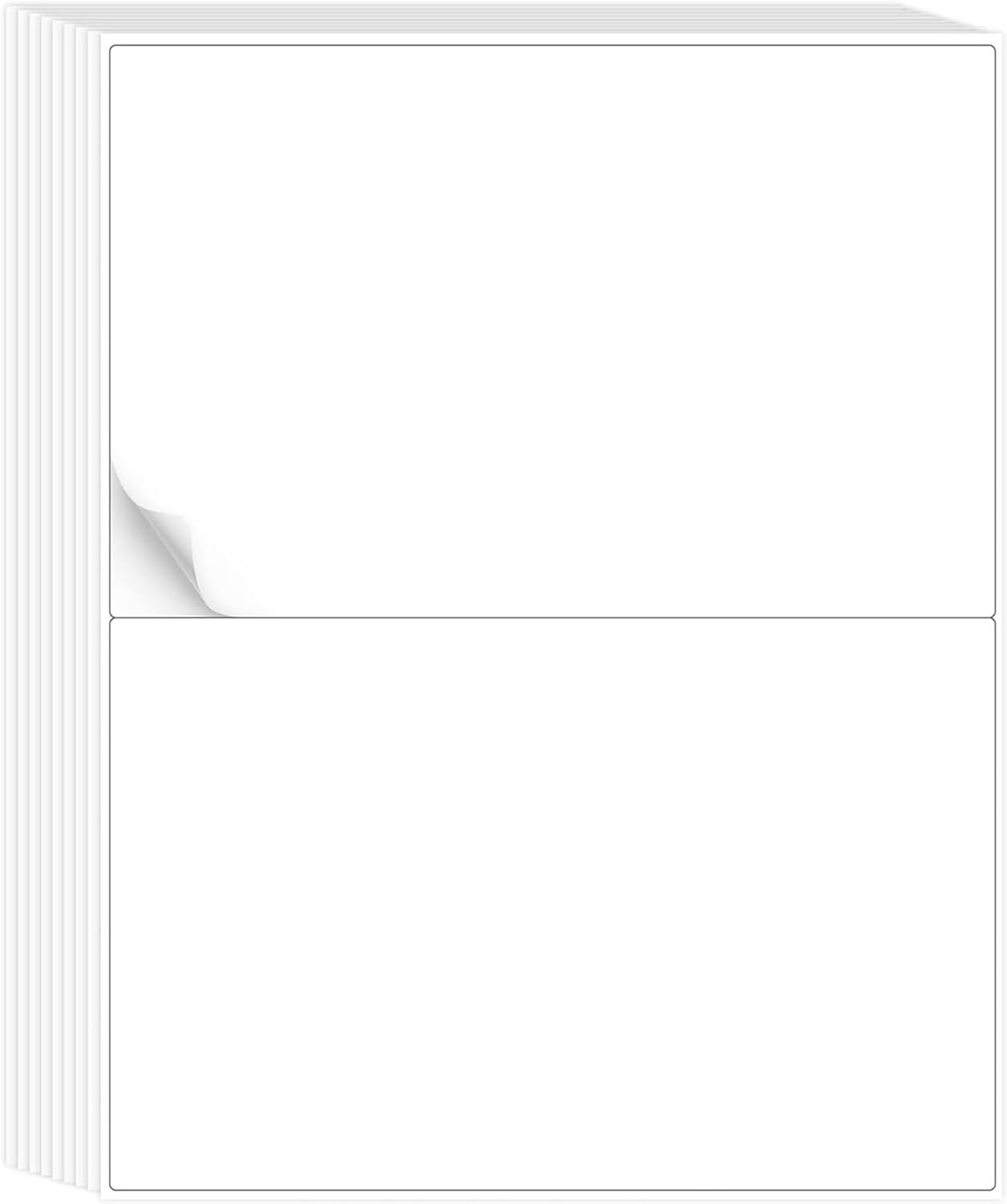 8.5" x 5.5" Address Labels, Half Sheet Shipping Labels, 2000 Sheets Self Adhesive Mailing Labels for Laser & Inkjet Printers (4000 Labels)