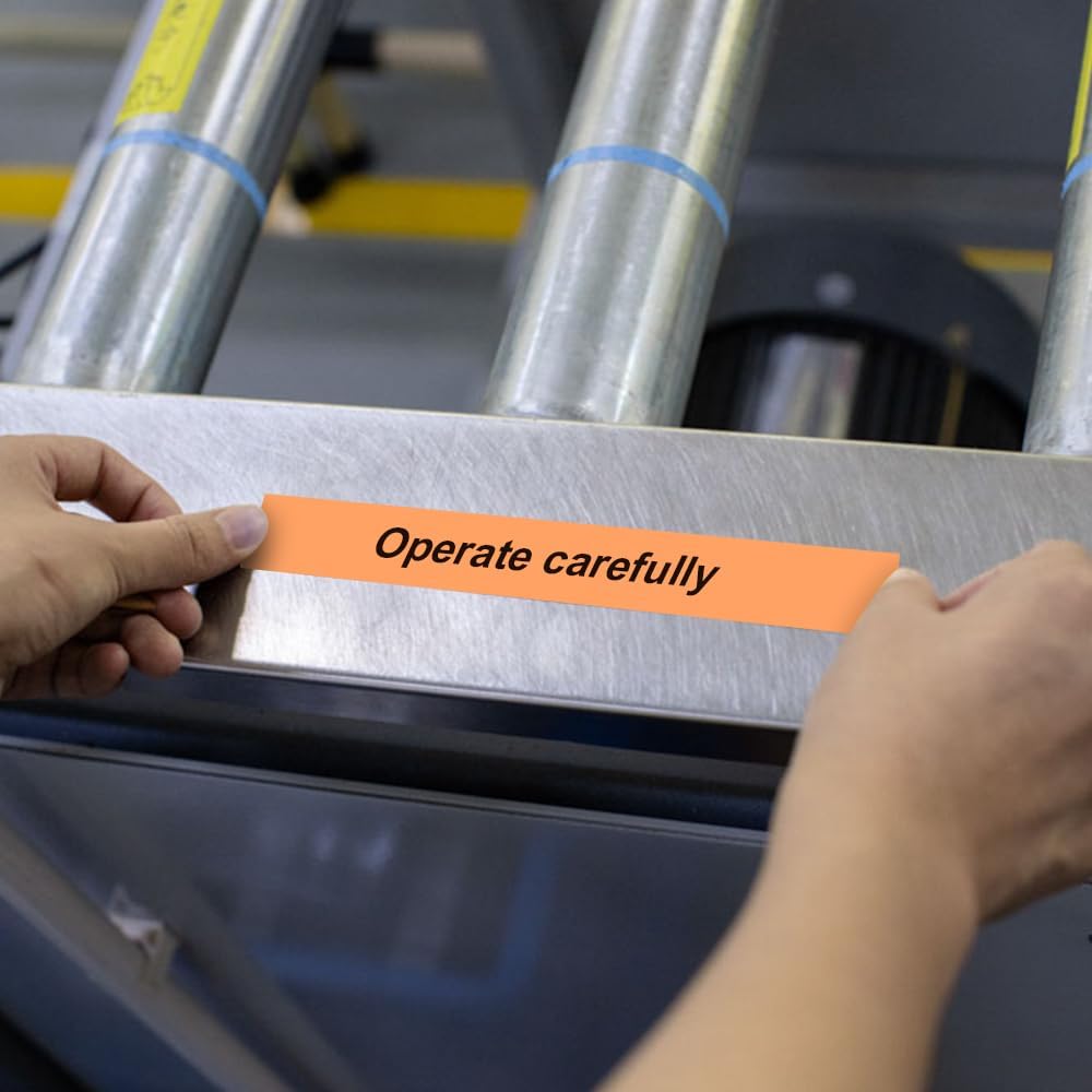 18mm Orange Label Tape Replacement for Brother TZe-B41 TZeB41 3/4" (0.7") Black on Fluorescent Orange TZe Tape Compatible with Brother P Touch Orange Tape for PTD400 PTD410 PTD600 PT2730, 3-Pack