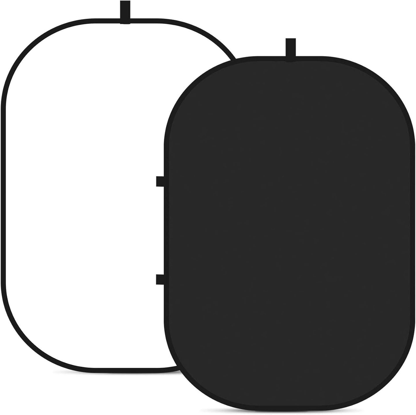 5x7ft/1.5x2m Chromakey Black White Backdrop with 7.8ft/2.4m Stand, 2-in-1 Reversible Collapsible Pop-Up Black White Screen Background Panel for Photography Studio, Live Streaming, Video Shooting