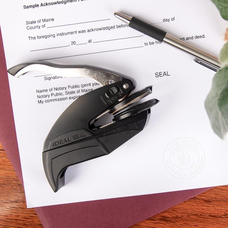 Idaho Round Notary Embosser | Official State Embosser | Official Seals | Meets State Specifications (Idaho, Round Embosser)