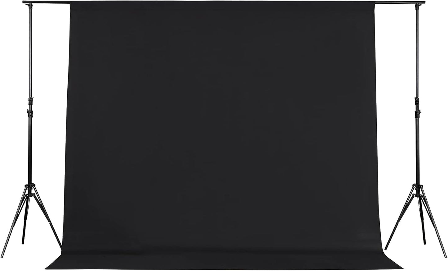 Joccun 7X10FT Black Backdrop Background for Photography,Polyester Backdrop Curtain Background Screen for Photography,Photoshoot,Video Recording,Studio(7X10ft,Black)