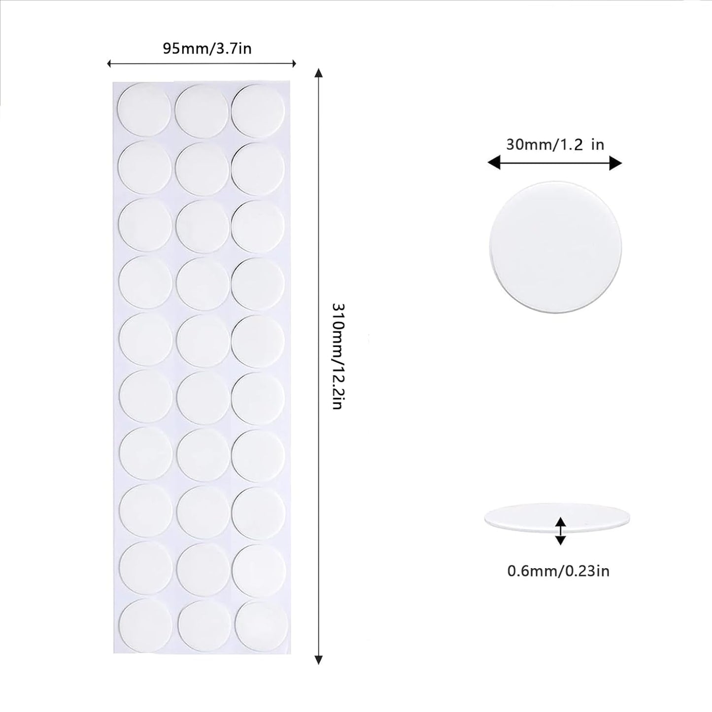 Adhesive Stick dots Two-Sided Sided Mounting Putty Stick Tack for Wall Hanging Crafts Balloons Festival Party Decorations,Clean Removable(1.2"*1.2"-120)