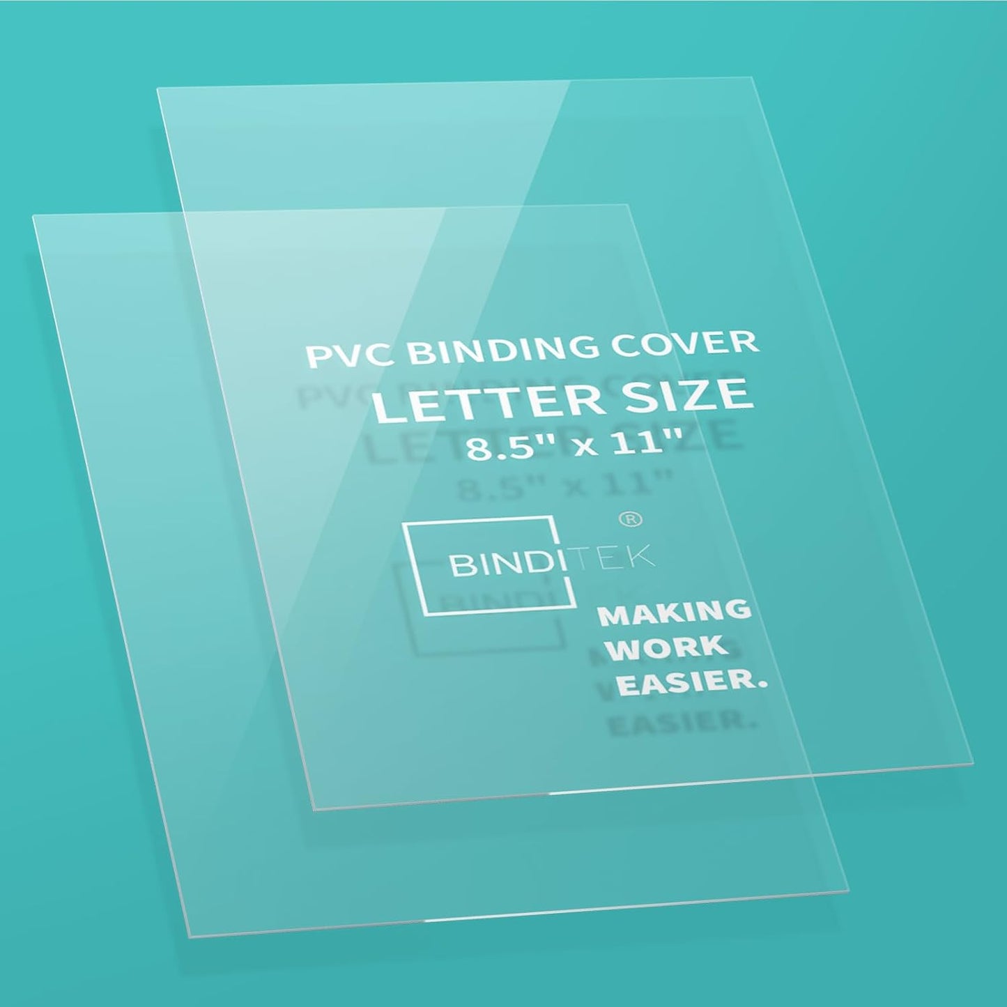 Binditek 200 Pack 10 Mil PVC Binding Report Covers, 8.5 x 11 Inches, Letter Size, Square Corners, Un-Punched, Office Supplies
