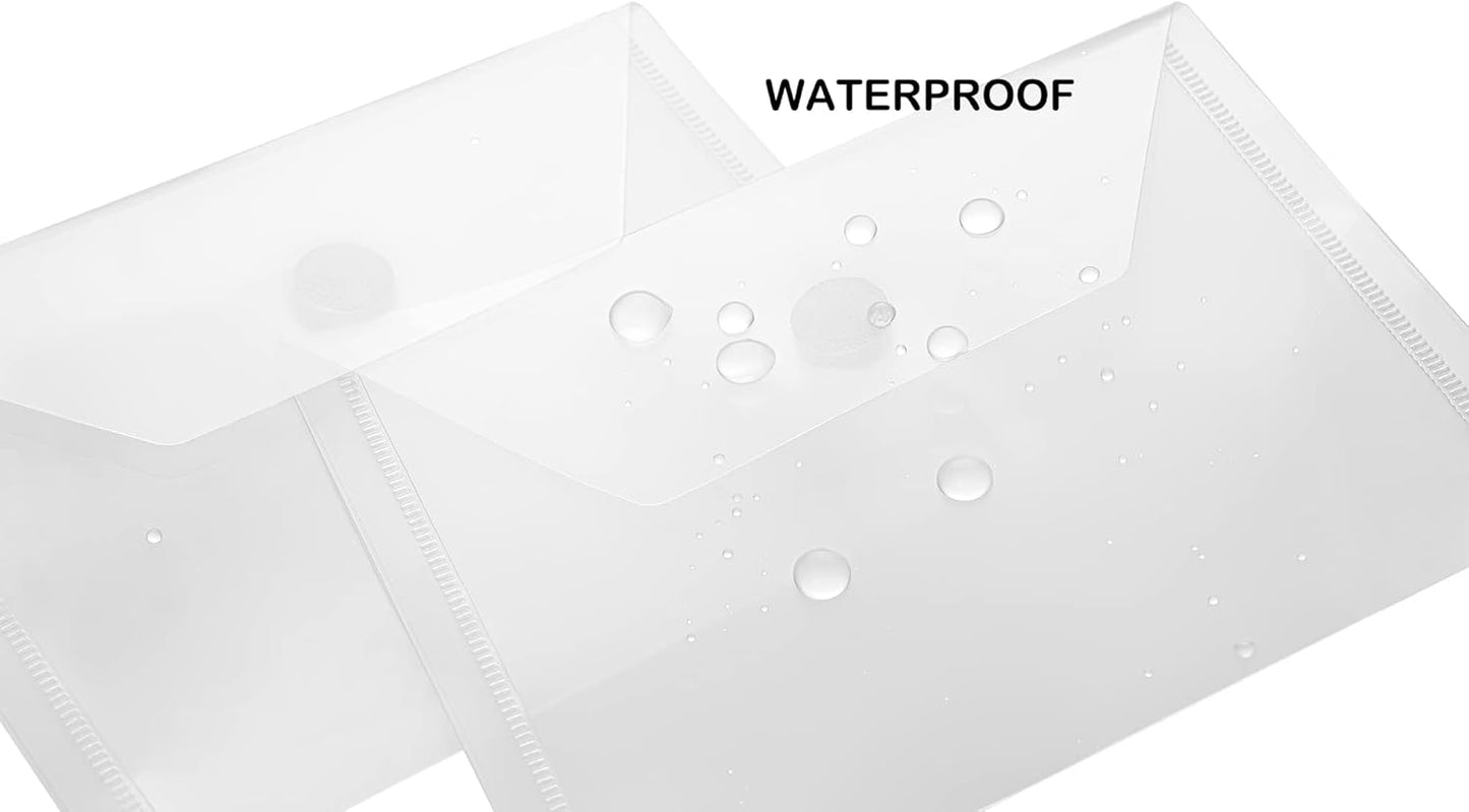 4x6 Plastic Envelopes Hook Loop Closure Coupon Receipt Storage Holder 10 Pack (10 Pack)
