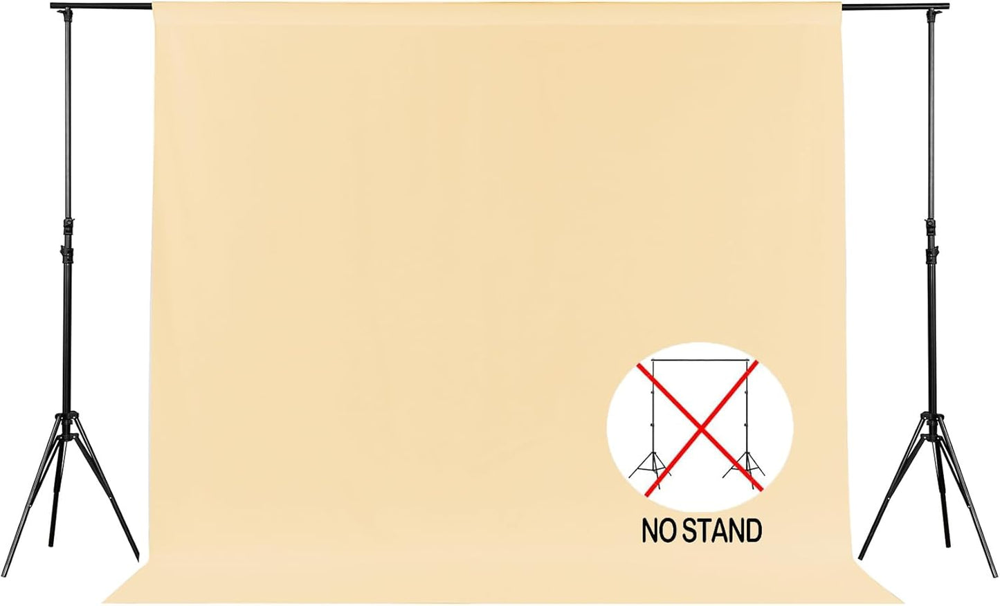 Joccun 8X10FT Champagne Backdrop Background for Photography,Polyester Backdrop Curtain Background Screen for Photography,Photoshoot,Video Recording,Studio(8X10ft,Champagne)