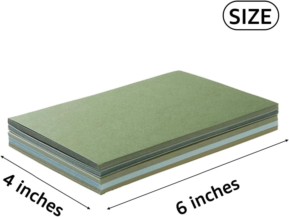 50 Sheets 4x6 Colored Cardstock Paper 5 Colors Blank Flash Cards, 250 GSM Heavy Card Stock for DIY Art Projects, Cards (Green)