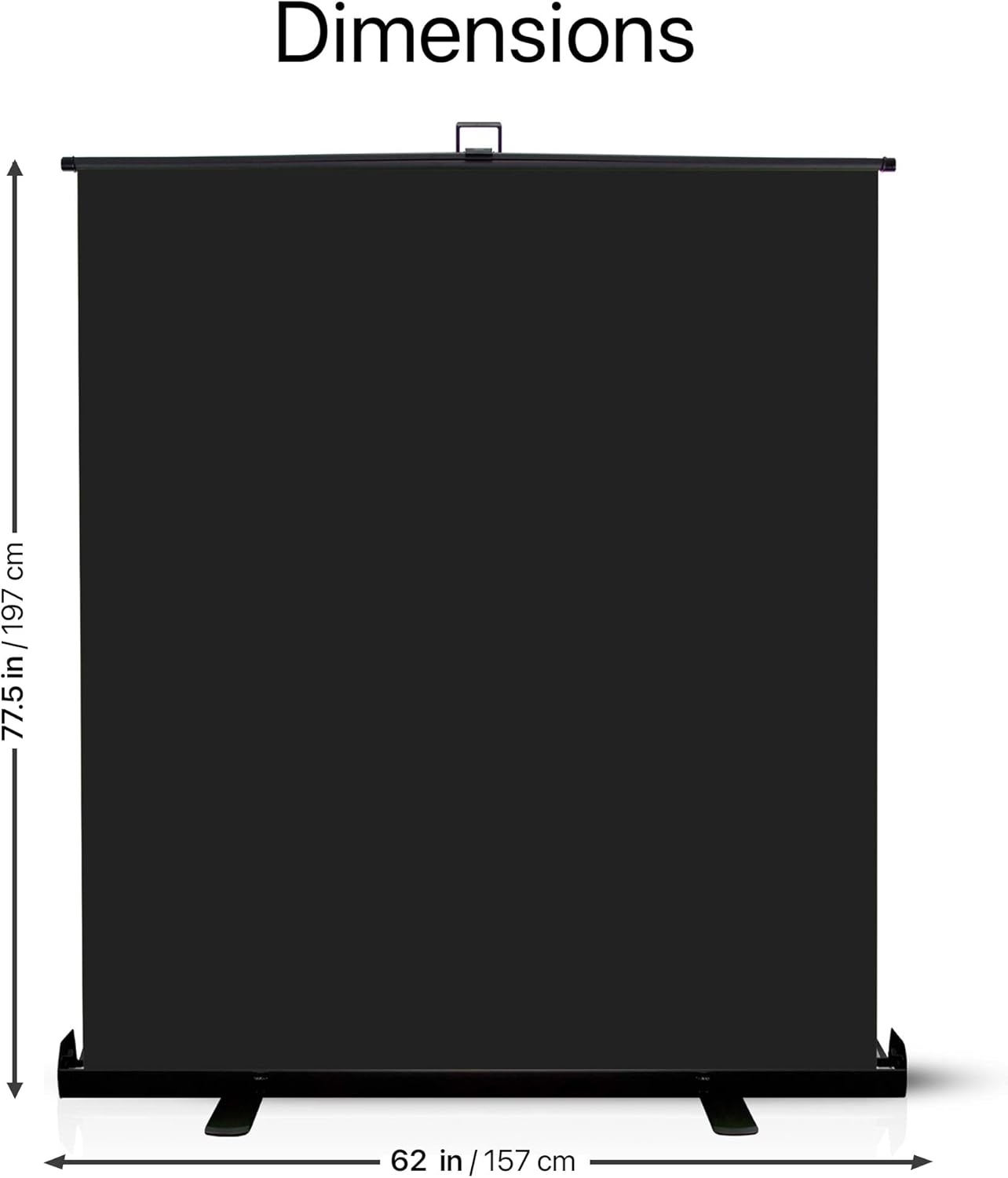 KHOMO GEAR 62-Inch Black Backdrop – Collapsible, Portable Photography & Video Background for Studio, Streaming, Zoom & Content Creation – Wrinkle-Resistant, High-Density Fabric, Easy Setup