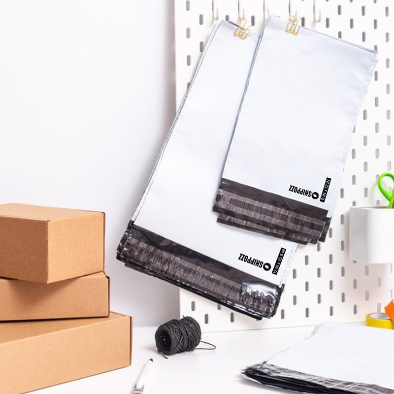 14.5 x 19 500pcs Shippozz Poly Mailers – Durable Shipping Envelopes with Strong Adhesive Seal, Waterproof and Tear-Resistant Design – Ideal for Clothing, Books, and Accessories