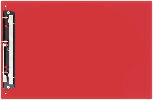 13x19 Clipboard Acrylic Panel Featuring an 11" Hinge Clip Red