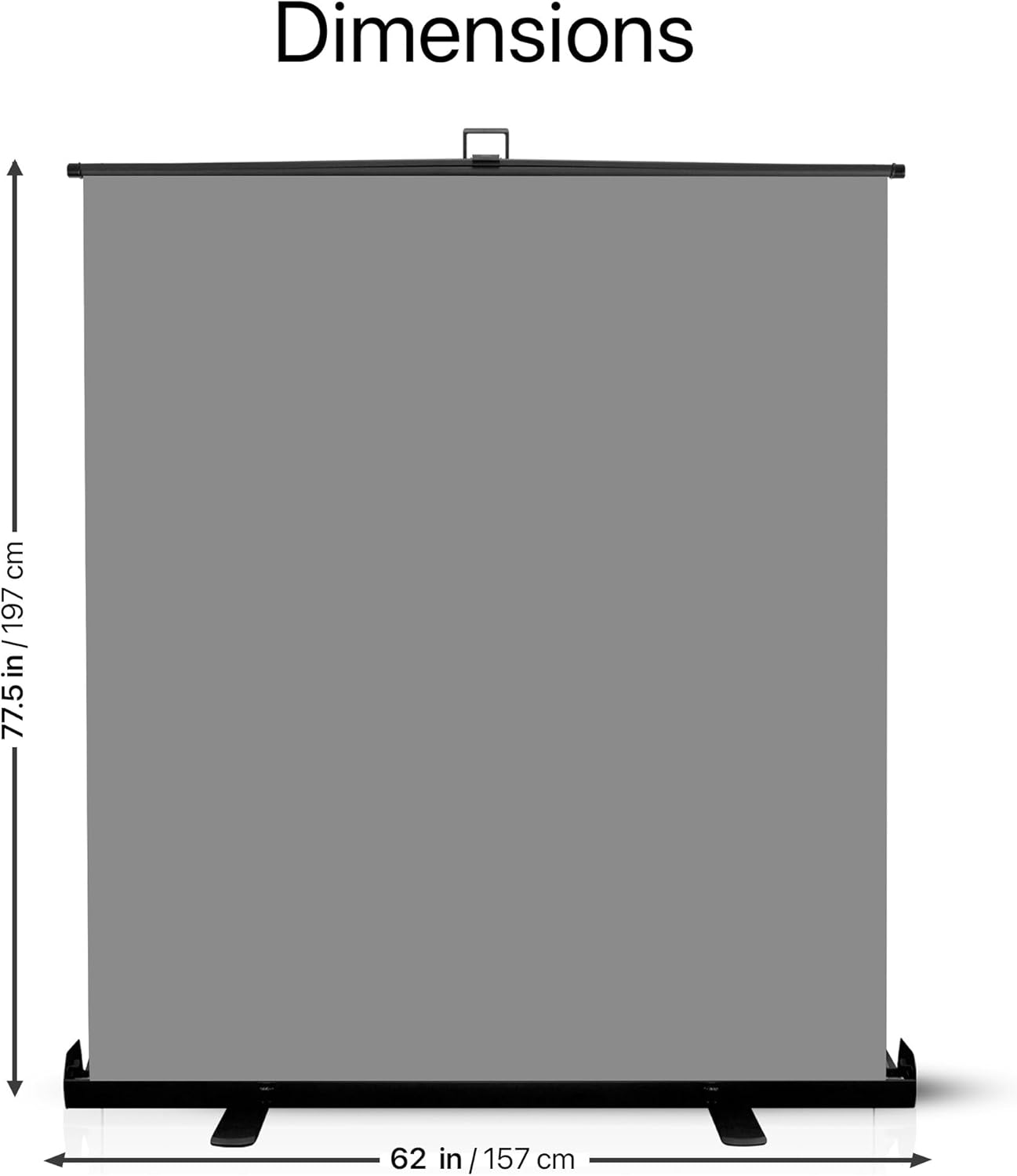 KHOMO GEAR 62-Inch Grey Screen Backdrop – Collapsible & Portable Photography Background for Streaming, Video Calls, Zoom & Studio – Wrinkle-Resistant, High-Density Fabric, Easy Setup