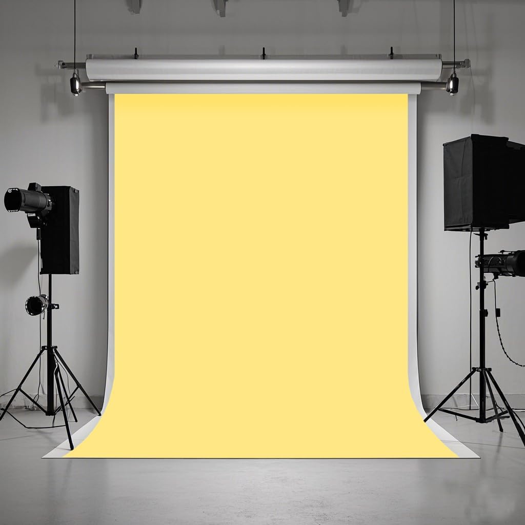 8X10ft Yellow Backdrop Background for Portrait Photography Photo Booth Backdrop for Photoshoot Background