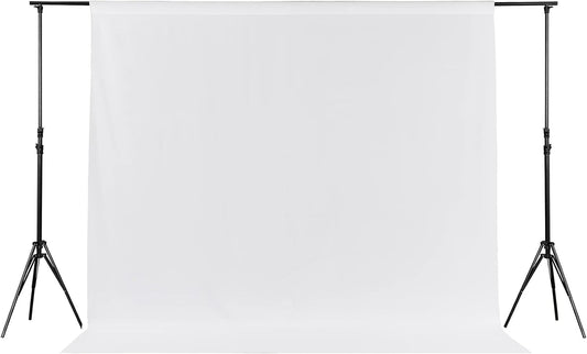 Joccun 7X10FT White Backdrop Background for Photography,Polyester Backdrop Curtain Background Screen for Photography,Photoshoot,Video Recording,Studio(7X10ft,White)