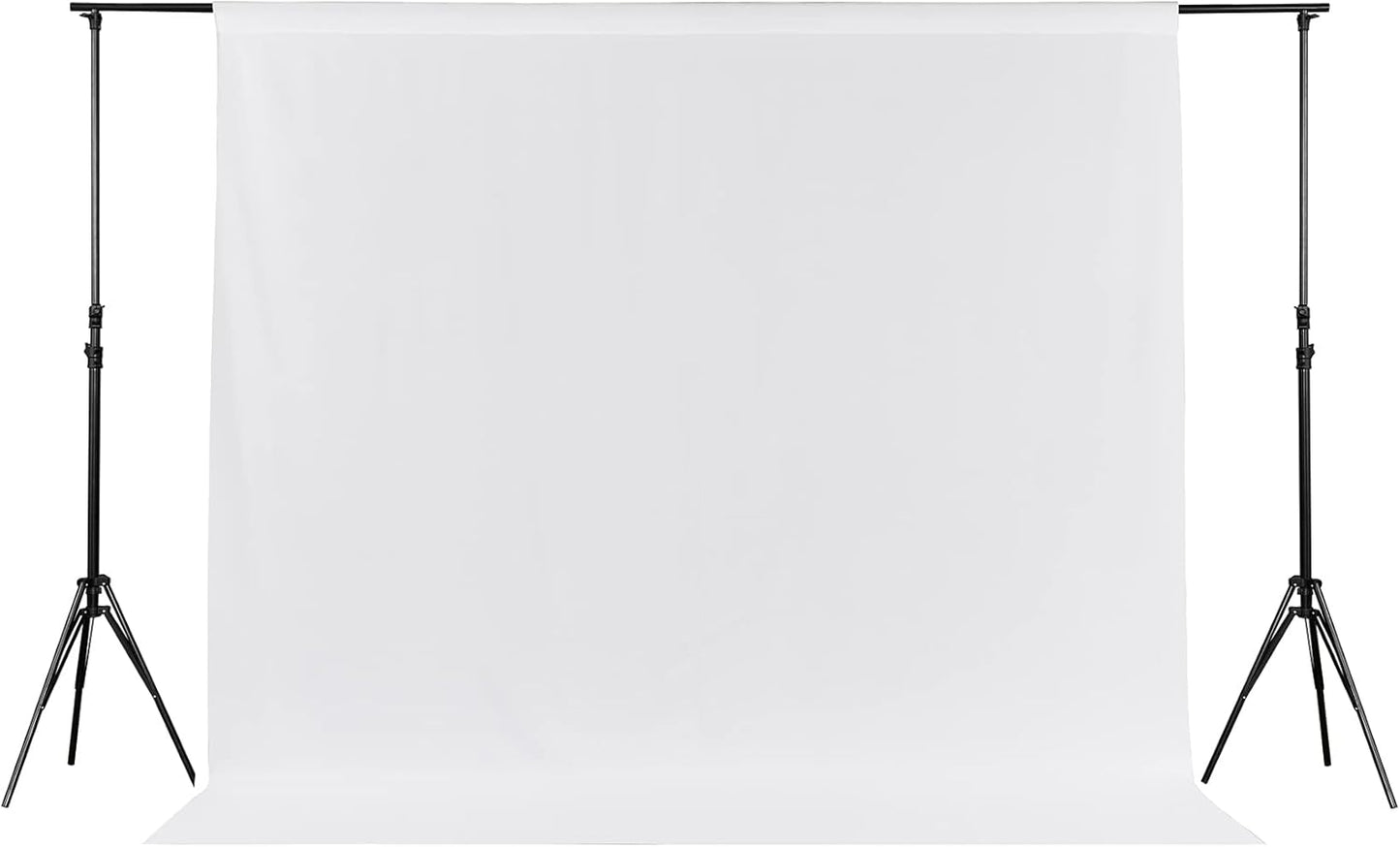 Joccun 5X7FT White Backdrop Background for Photography,Polyester Backdrop Curtain Background Screen for Photography,Photoshoot,Video Recording,Studio(5X7ft,White)