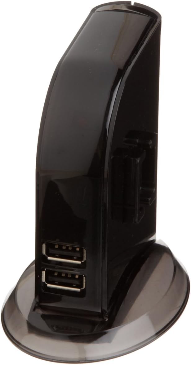 Amazon Basics 7 Port USB 2.0 Hub Tower with 5V/4A Power Adapter, Black