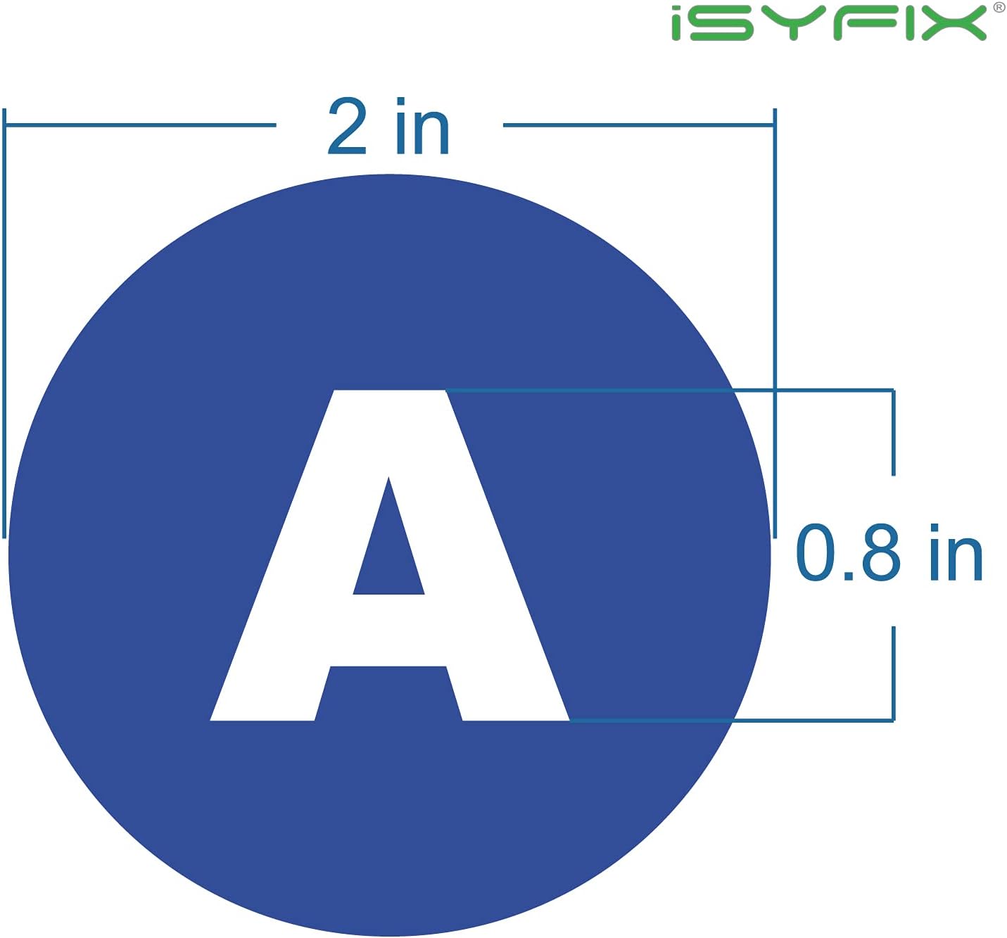 iSYFIX Blue Vinyl Letters Stickers - 2 inch Self-Adhesive, A to Z, 4 of Each Letter - Premium Decal for Indoor & Outdoor, For Inventory, Storage, Organizing, Alphabet for Boxes, Toolbox, Lockers