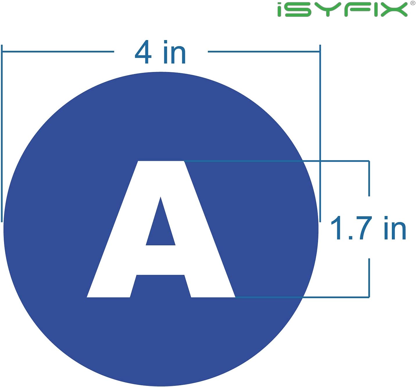 iSYFIX Blue Vinyl Letters Stickers - 4 inch Self-Adhesive, A to Z, 4 of Each Letter - Premium Decal for Indoor & Outdoor, for Inventory, Storage, Organizing, Alphabet for Boxes, Toolbox, Lockers