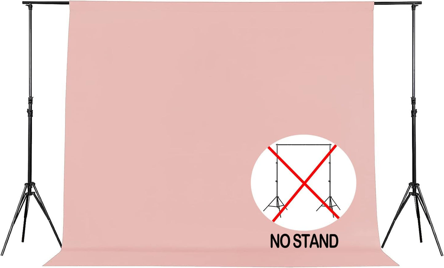 Joccun 5X7FT Light Pink Backdrop Background for Photography,Polyester Backdrop Curtain Background Screen for Photography,Photoshoot,Video Recording,Studio(5X7ft,Light Pink)