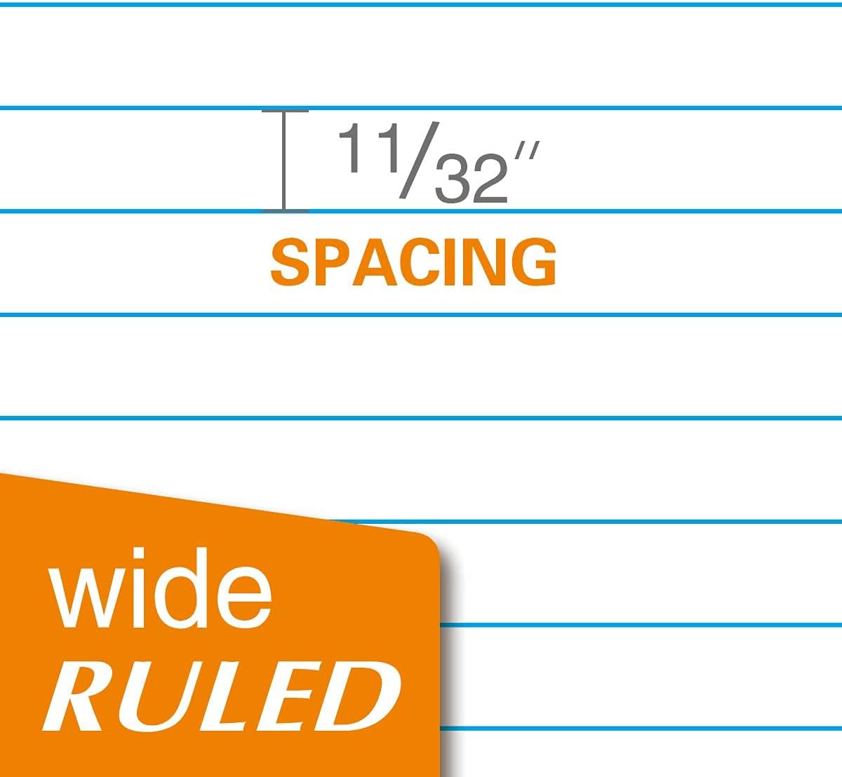 KAISA Filler Paper Loose Leaf Paper, Wide Ruled Paper, 8"x10-1/2", 3-Hole Punched Binder Paper For 3-Ring Binders,150 Sheets/pack 3Pack, F15001W