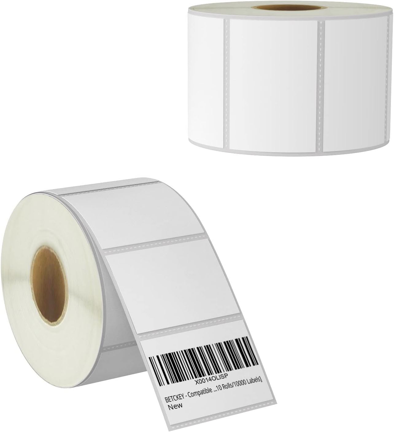 BETCKEY - 3" x 2" (76 mm x 51 mm) Multipurpose & Shipping Labels Compatible with Zebra & Rollo Label Printer,Premium Adhesive & Perforated [2 Rolls, 1500 Labels]