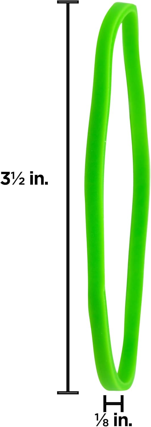 JAM PAPER Colorful Rubber Bands - Size 33 - Green Rubberbands - 100/Pack