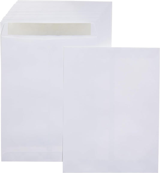 Amazon Basics Catalog Mailing Envelopes, Peel and Seal, 10x13 Inch, White, 100-Pack