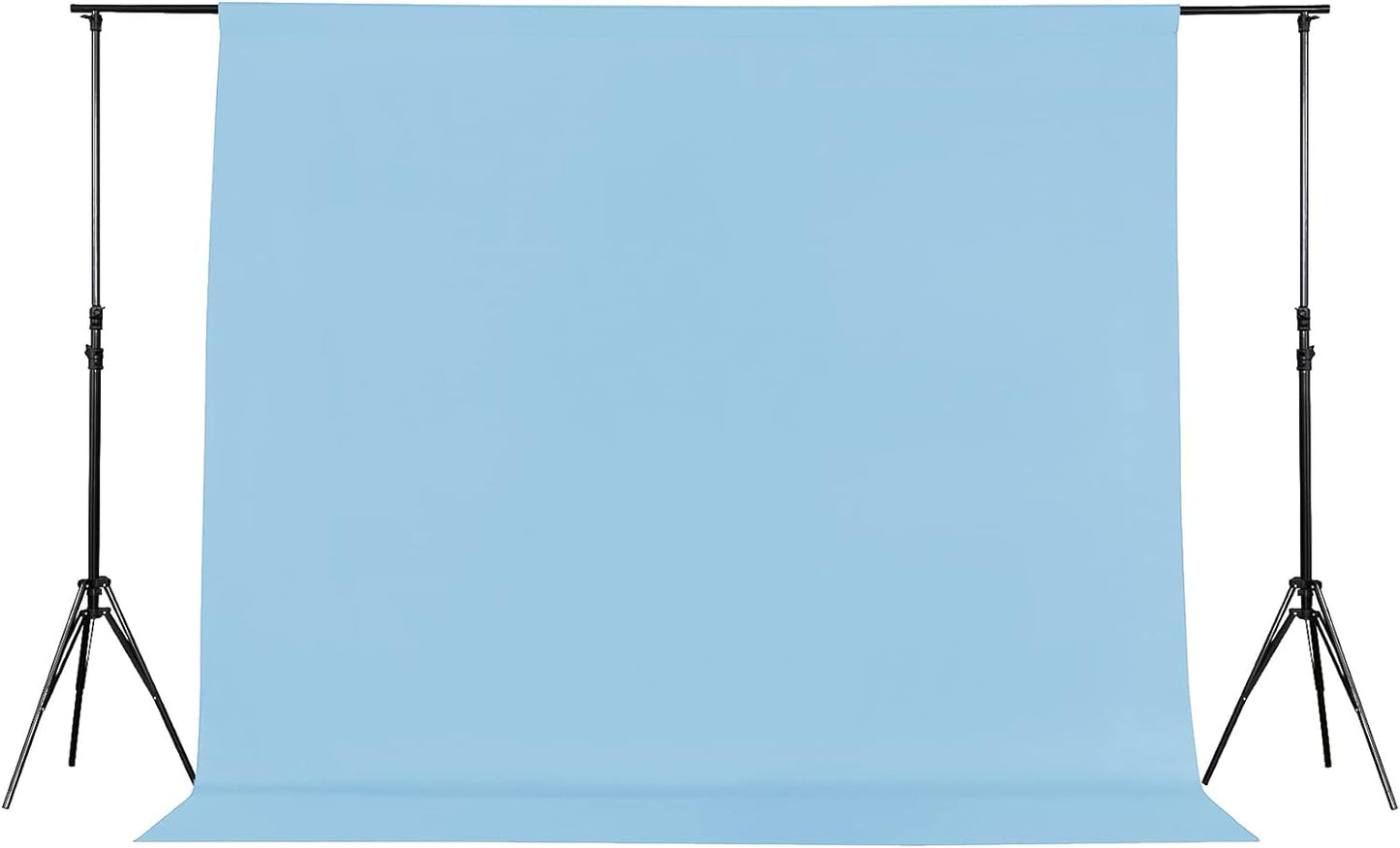 Joccun 10X10 FT Light Blue Backdrop Background for Photography,Polyester Backdrop Curtain Background Screen for Photography,Photoshoot,Video Recording,Studio(10X10ft,Light Blue)