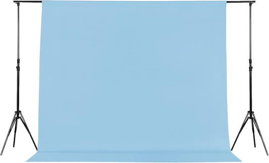 Joccun 5X7FT Light Blue Backdrop Background for Photography,Polyester Backdrop Curtain Background Screen for Photography,Photoshoot,Video Recording,Studio, Minimum Fit Stand Width of 7FT