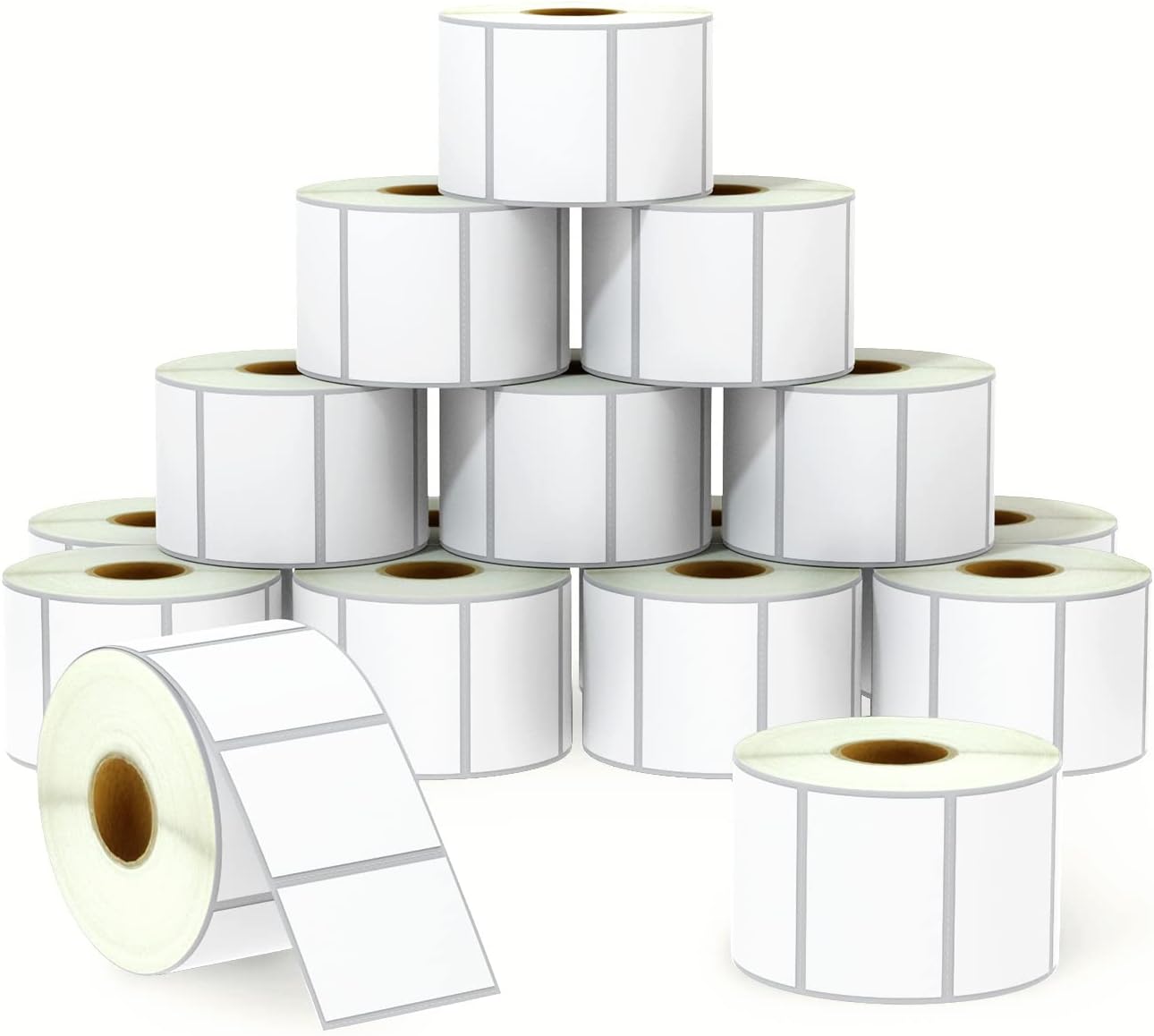 BETCKEY - 3" x 2" (76 mm x 51 mm) Multipurpose & Shipping Labels Compatible with Zebra & Rollo Label Printer,Premium Adhesive & Perforated [16 Rolls, 12000 Labels]
