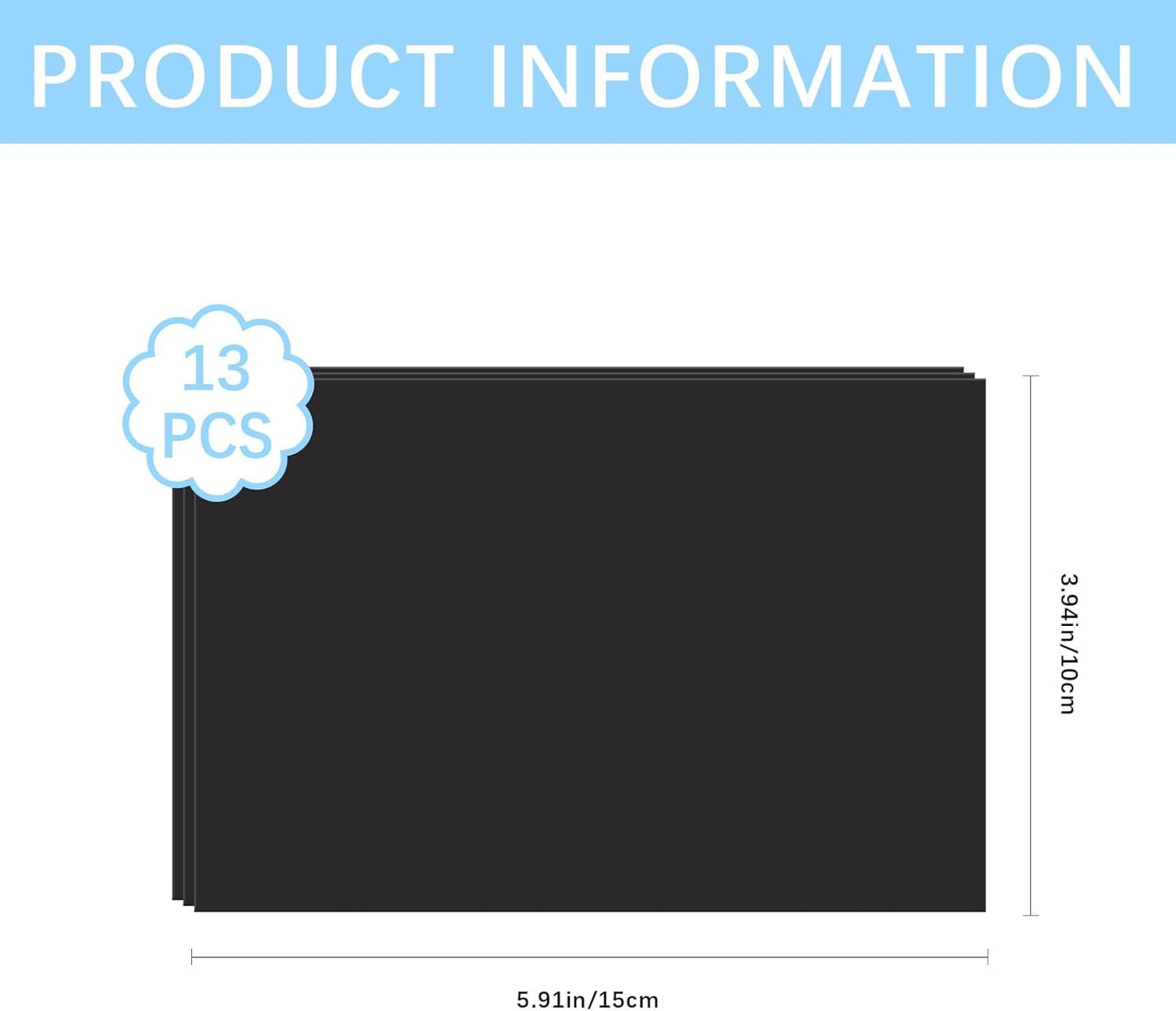 13 pcs Magnetic Sheets with Adhesive Backing 4x6 Inch Flexible cuttable Magnet Sheets Peel and Stick for Stickers Crafts Photos Classroom Decoration