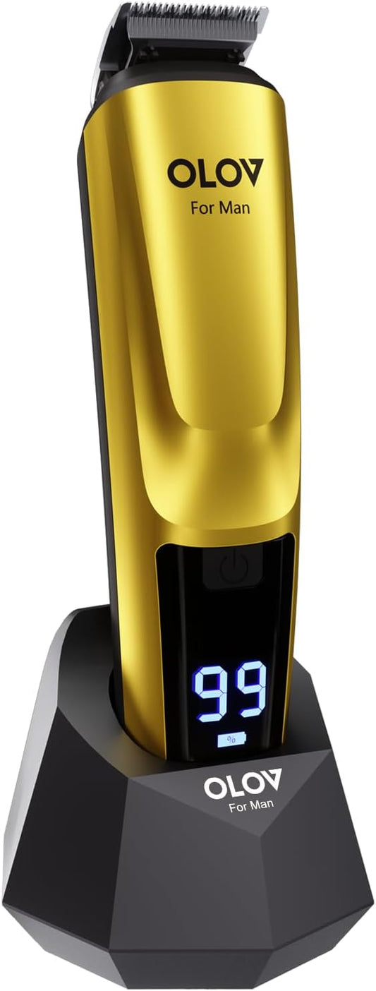 Beard Trimmer, 21 Piece Mens Grooming Kit and Hair Clipper, Cordless Rechargeable Electric Razor for Beard, Face, Nose, Hair Trimmer, Gold