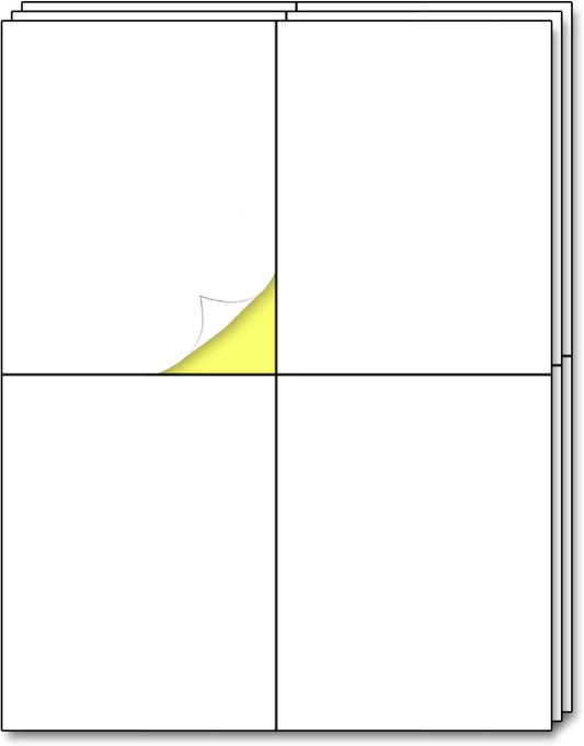 30 Sheets - Large Shipping Address Labels, Mailing Label Stickers for Packages, Storage Bins - 4 per Sheet, 120 Pieces