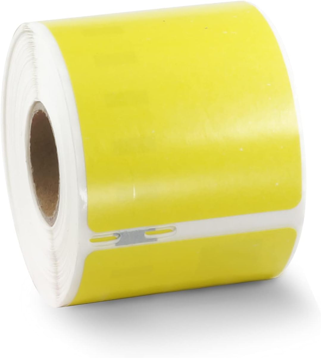 BETCKEY Colored Labels Compatible with Dymo 30323 (2-1/8" x 4") Name Badge Labels, Compatible for Dymo LabelWriter Thermal 450, 4XL & Zebra Desktop Printers [1 Roll, Yellow]