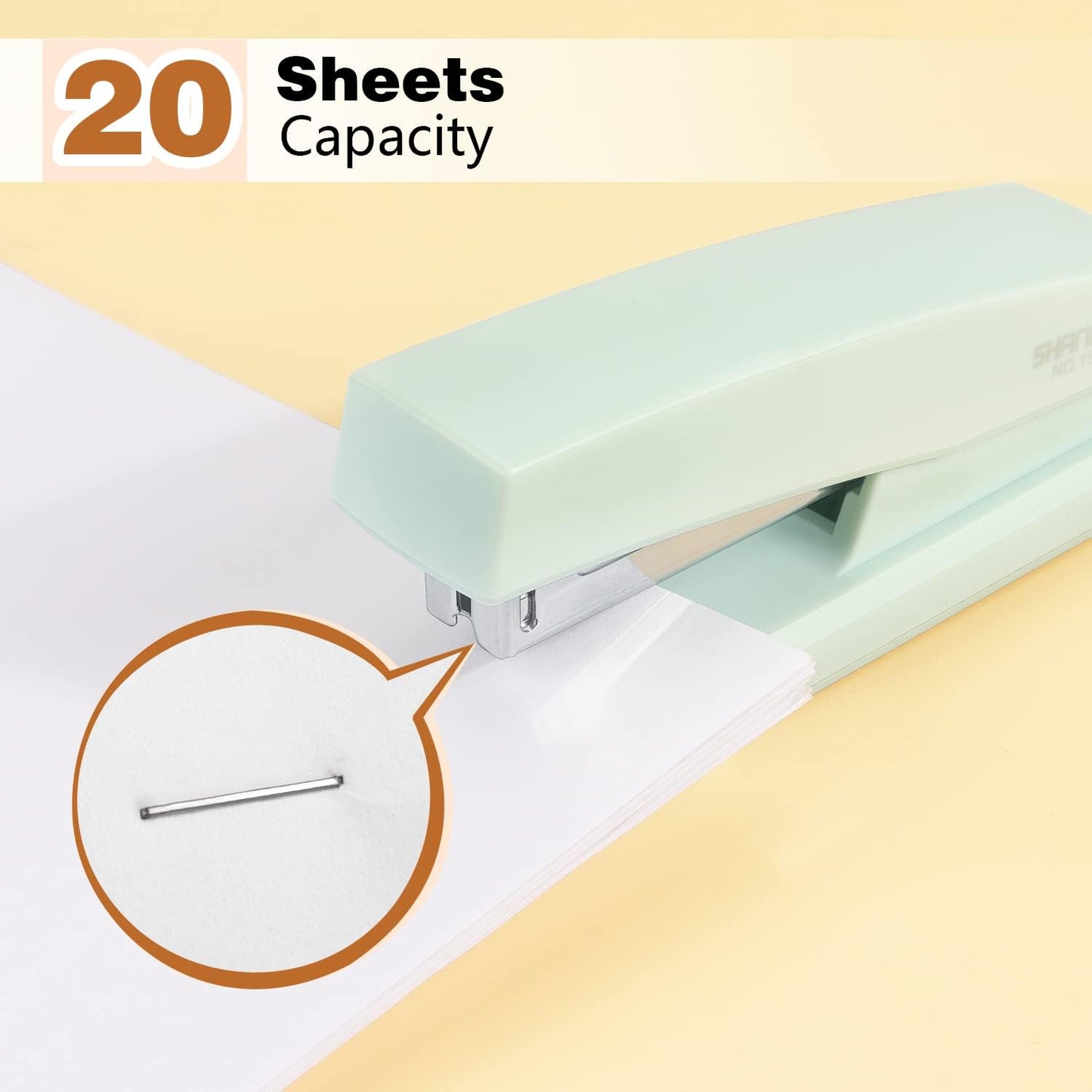 Tamaki Stapler, Office Stapler, Small Staplers for Desk, Green