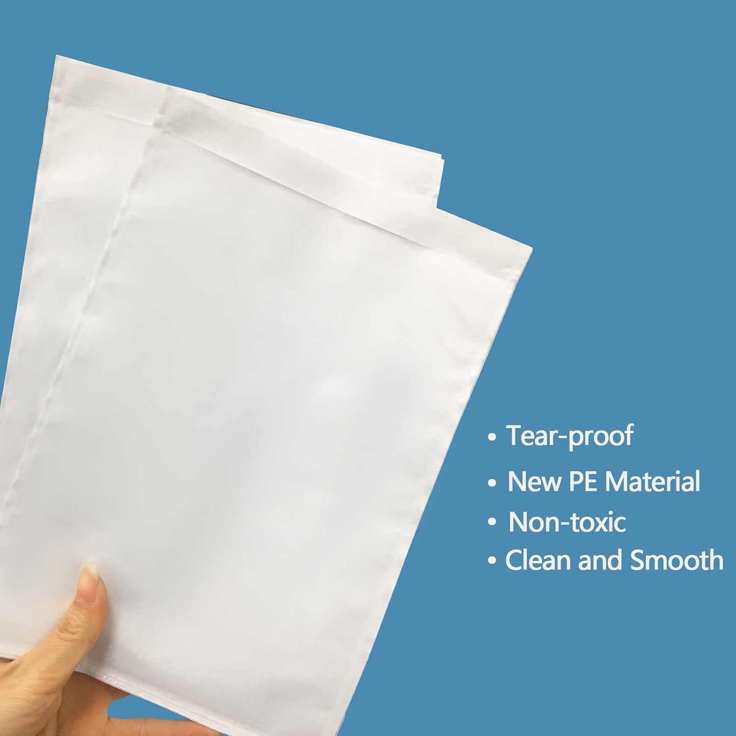500 PCS 9.5"x 12" Clear Self-Adhesive Packing List Envelopes - Fit 8.5x11 inch Lettter - Shipping/Mailing Pouch Enclosed Bags for Packing Slips Invoice Label